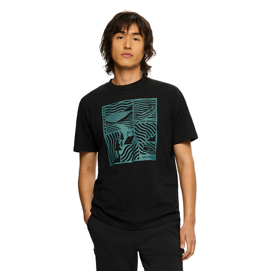 adventure graphic t-skjorte - korte ermer svart