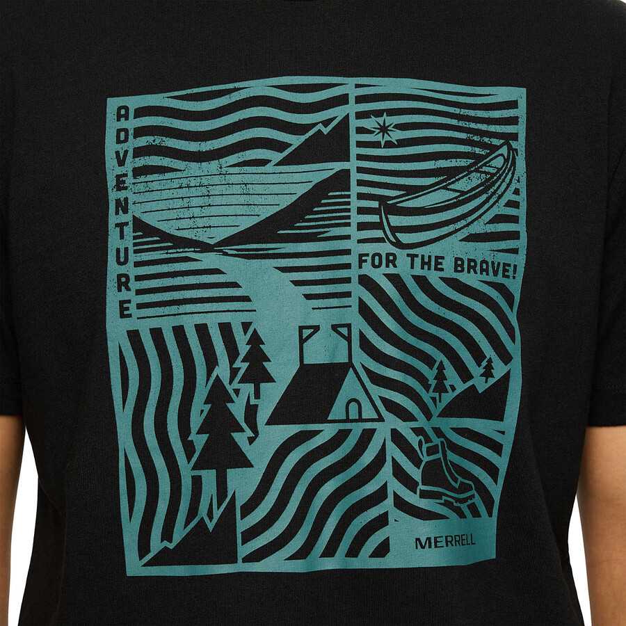 adventure graphic t-skjorte - korte ermer svart