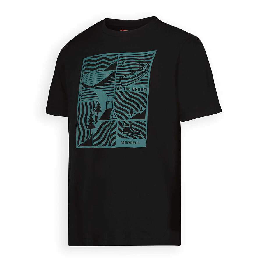 adventure graphic t-skjorte - korte ermer svart